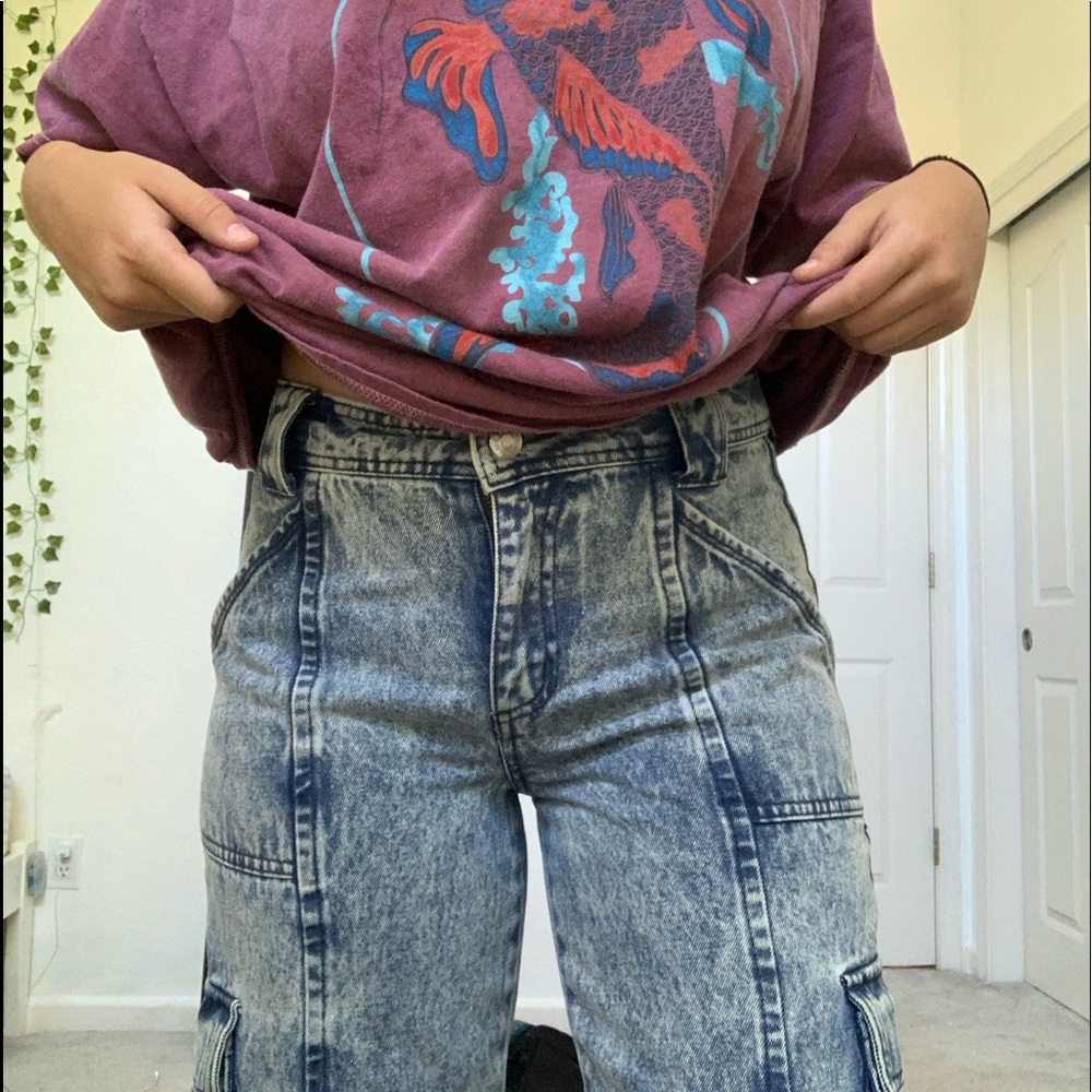 Bleached Wide Leg Jeans